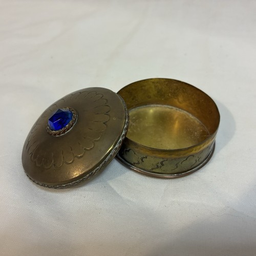 Antique brass trinket - antique, pot