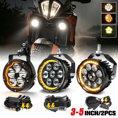 Pair yellow white motorcycle - pair,