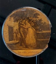 Paper Mache Tobacco  Snuff Box