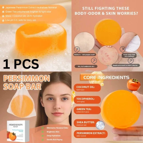 Persimmon soap bar for body - persimmon,