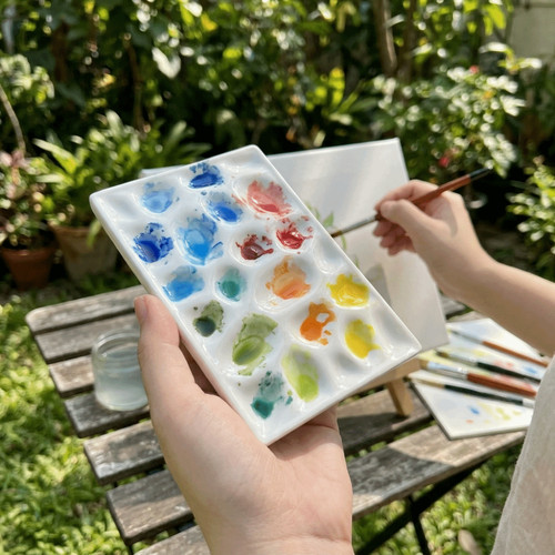 Ceramic paint palette - paint,