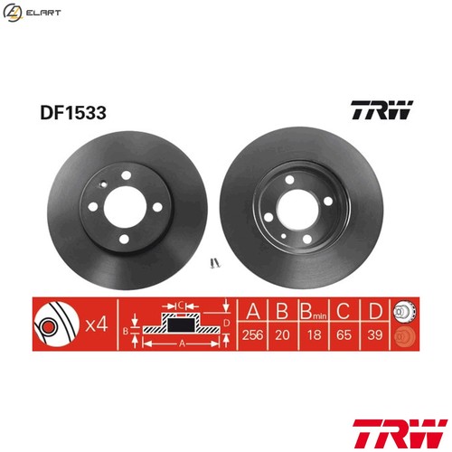 Brake disc df1533 for - 2x,