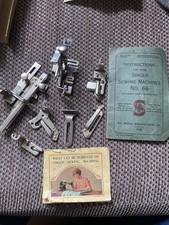 Vintage Singer No 66 Instructions Various Foot Attachments