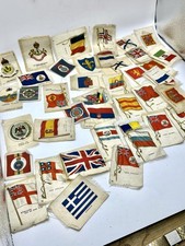 40 Collection Of World Flags Cigarette Silks Antique Joblot Bundle