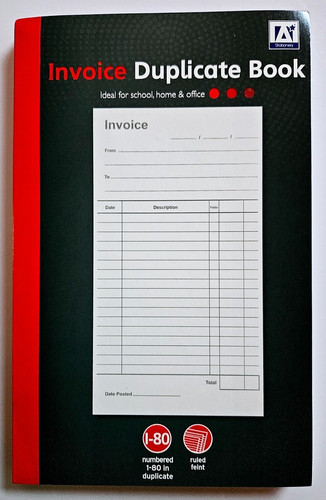 Invoice receipt duplicate - a5,