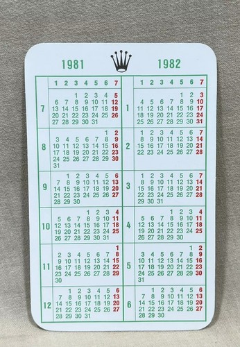 Rolex 1981 1982 - rolex, calendar