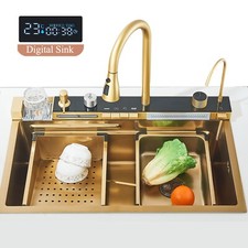 Gold Waterfall Kitchen Sink