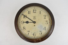 Smith 8 Day Railway Wooden Clock with Wall Mounting 40cm Vintage 