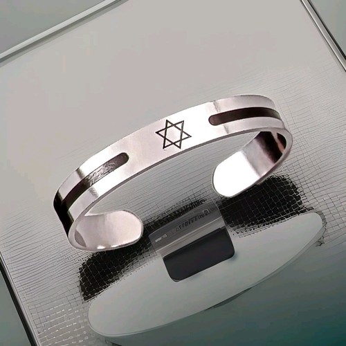 Stainless steel magen david - stainless,