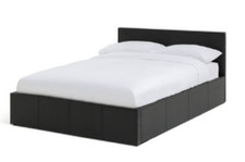 Used - NO MATTRESS INCLUDED! Hygena Lavendon Ottoman Kingsize Bed Frame - Black