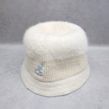 Kangol Furgora Bin Bucket Hat Ivory White Angora Blend Rap Hip Hop, One Size 