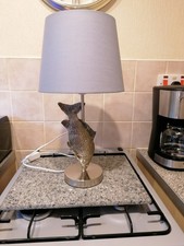 Bespoke Carp Table Lamp Grey Shade Carp Fishing Man Cave Or Carp Fisherman Gift