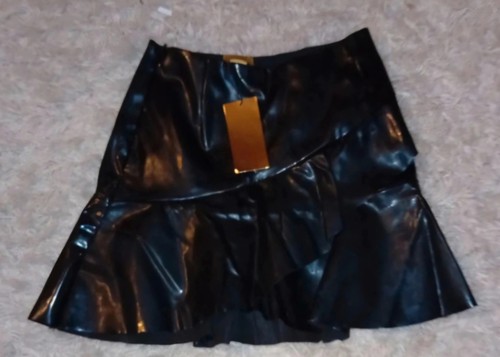 Women black pvc zip up - women's,