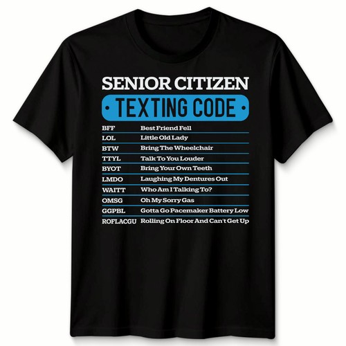 Senior citizen texting code - senior,