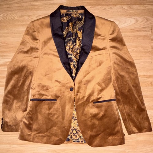 Moss bros camel velvet shawl - moss,