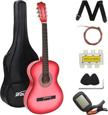 38 Inch Acoustic Guitar Beginner Set with Gig Bag, Strings, Picks, Display4top
