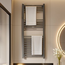 Electric Heated Towel Rail Radiator Bathroom Electric Ladder Warmer Dry Shelf UK