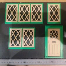 Not Hobbies Dolls House Windows & Door Lattice Job Lot Green Cream Opening Thin