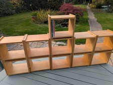 Habitat Wooden Cube CD Holder Desk Rack Organizer Storage Holder Stand 