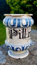 17thC Blue & White Albarello
