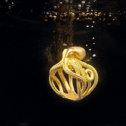 Solid 18ct gold - 18ct, octopus