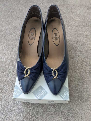 Lotus navy court shoe - navy, shoe,