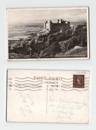 Vintage postcard harlech - vintage,