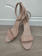 Womens F&F Beige Patent Heeled