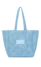 Dolce&Gabbana Light Blue Summer Straw Beach Tote Bag - Sky Blue -Large