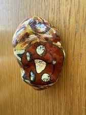 Cute Hand Painted Seated Cat  Pebble 8 cm x 4.5 cm
