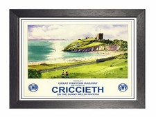 Criccieth Railway Vintage Welsh Beautiful Poster Hambleton Advert Picture Print