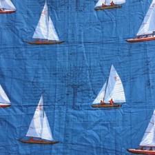 Fabric RACING BOATS LEISURE HOURS Greeff Warner & Sons Material 1.28 x 3 Metres