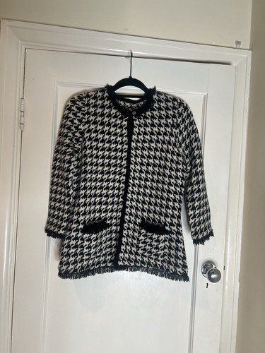 Black and white houndstooth - and,