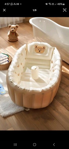 Inflatable baby bathtub with - baby,