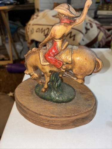 Vintage style painted cowboy - painted,