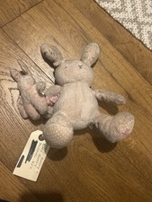 Harrods Baby Bunny & Baby Bunny Musical Plush Soft Toy Set Pink Working