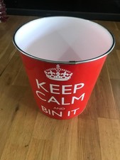 Calm And Bin It Red Waste Paper Garbage Bin, and hex chicken wire bin