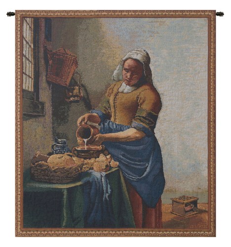 Servant girl belgian tapestry - girl,