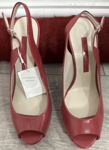 New zara ladies pink leather - new,