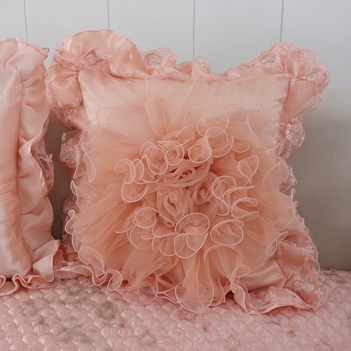 Ruffles lace throw pillow - throw,
