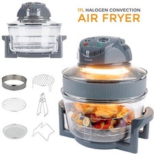 17L Halogen Air Fryer Rotary Convection Oven Multi Cooker Low Fat Health Grey