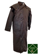 Country Classics Stockmans Long Full Length Wax Jacket Weatherproof Fishing 
