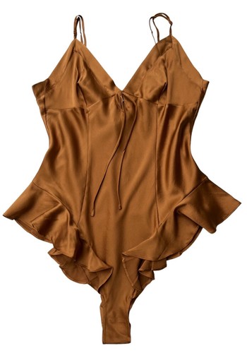 Skims silk ruffle teddy - ruffle,