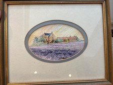 Heacham Lavender at Valley Mill Norfolk. Watercolour On Vellum P M Tremlett
