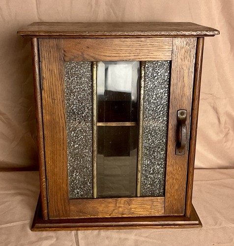 Edwardian oak smokers cabinet - oak,