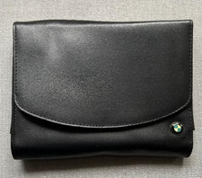 BMW LOGO DOCUMENT WALLET OWNER MANUAL HANDBOOK SERVICE LEATHER STYLE FOLDER.