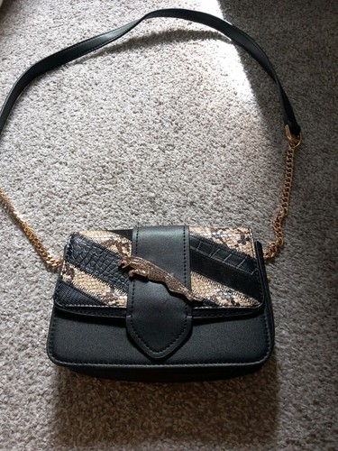 Topshop black leopard faux - topshop,