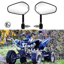 2x 7/8" Motorcycle Handle Bar End Rearview Mirrors For Yamaha Raptor 700 450 660