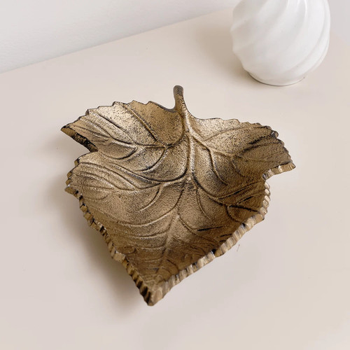 Rustic bronze leaf - rustic, trinket