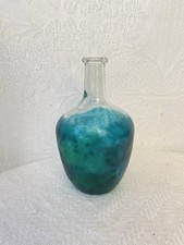 Blue green glass - vase, hand